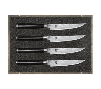 Kuffert 4 couteaux à steak japonais Shun Classic lames 12,5cm