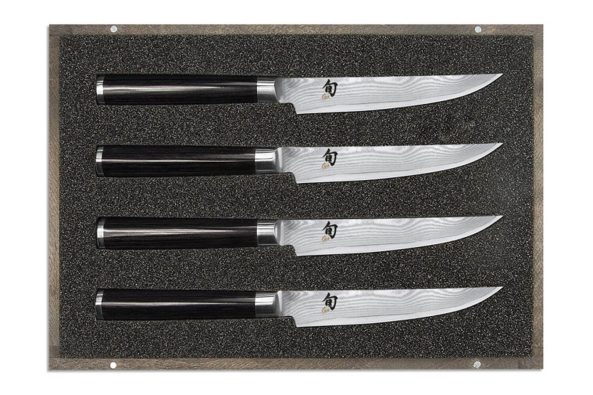 Kirstu 4 couteaux à steak japonais Shun Classic lames 12,5cm
