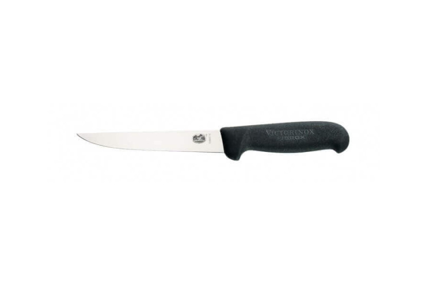 Entblutungs-/Schneidemesser, schwarzer Fibrox-Griff, rostfreie Klinge 15 cm Victorinox