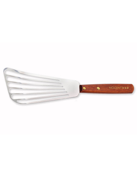 NOGENT PELTEX pala da cucina traforata grande manico in legno acciaio inox