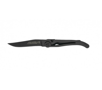 Coltello Laguiole C. Dozorme lama nera 11 cm manico in acciaio inox nero