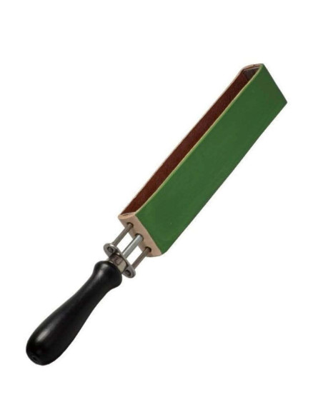 HEROLD barbermaskine læder 2-sidet hudstrammer 33cm