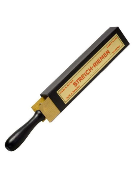 HEROLD barberhøvel skinn 2-sidig hudstrammer 33cm