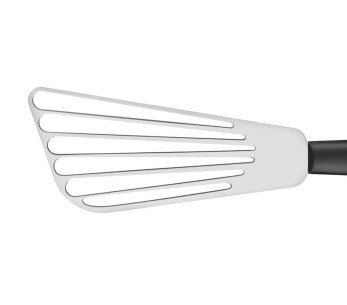 Pá para omelete profissional Bargoin 2725 em aço inoxidável de 17 cm com cabo em polipropileno 2