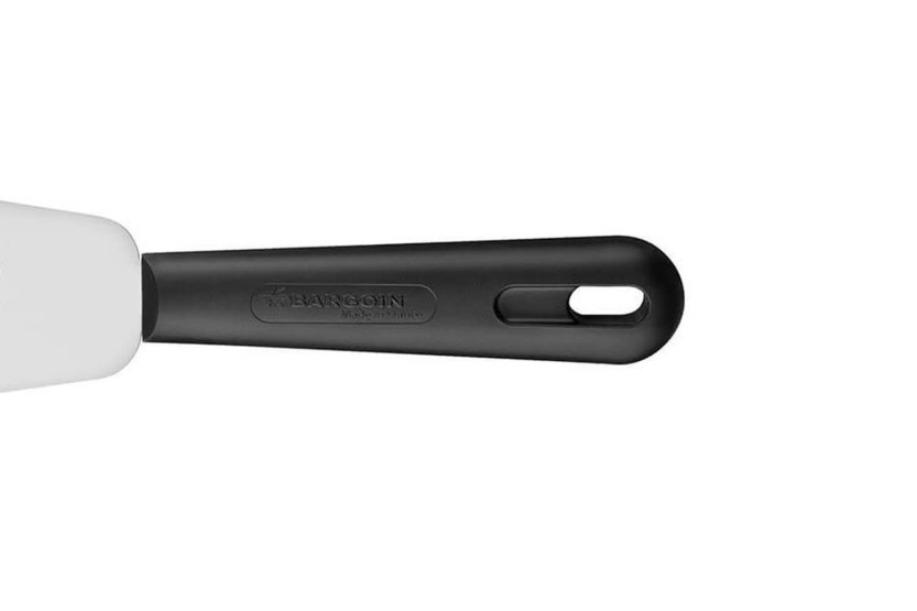 Pala para tortilla profesional Bargoin 2725 de acero inoxidable de 17 cm con mango de polipropileno