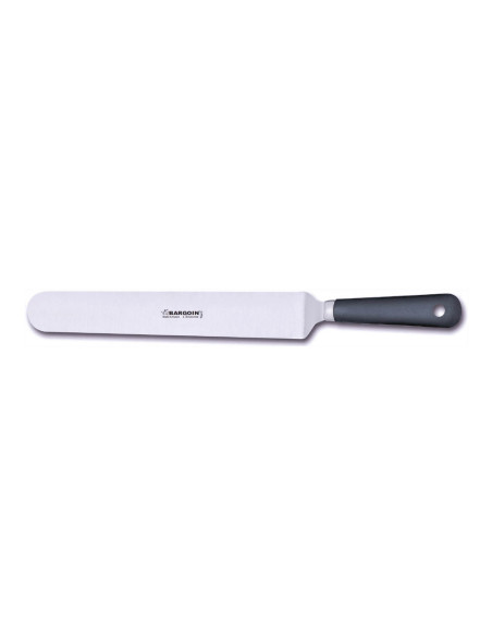 Professional angled spatula Bargoin 247-29F stainless steel 29cm polypropylene handle