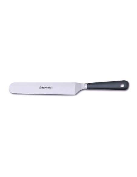 Professional angled spatula Bargoin 247-20F stainless steel polypropylene handle 20cm