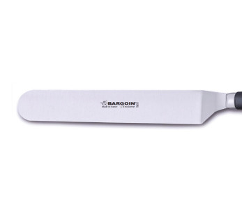 Espátula acodada profesional Bargoin 247-20F acero inoxidable mango polipropileno 20cm 2