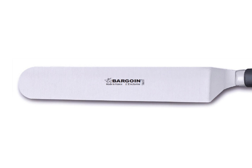 Professional angled spatula Bargoin 247-20F stainless steel polypropylene handle 20cm