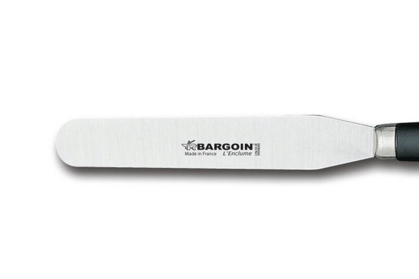 Espátula de pastelero profesional Bargoin 248-14F de acero inoxidable 14cm con mango de polipropileno