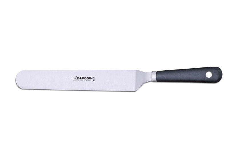 Professionele hoekige spatel Bargoin 247-24F roestvrij staal polypropyleen handvat 24cm