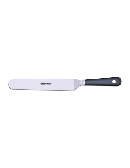 Professioneller Bargoin 247-24F gewinkelter Spatel aus Edelstahl mit Polypropylen-Griff 24cm