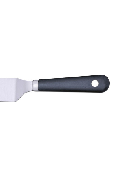 Professioneller Bargoin 247-24F gewinkelter Spatel aus Edelstahl mit Polypropylen-Griff 24cm