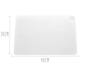 HD500 hvitt skjærebrett i polyetylen med renne og saftpose 40x30 cm