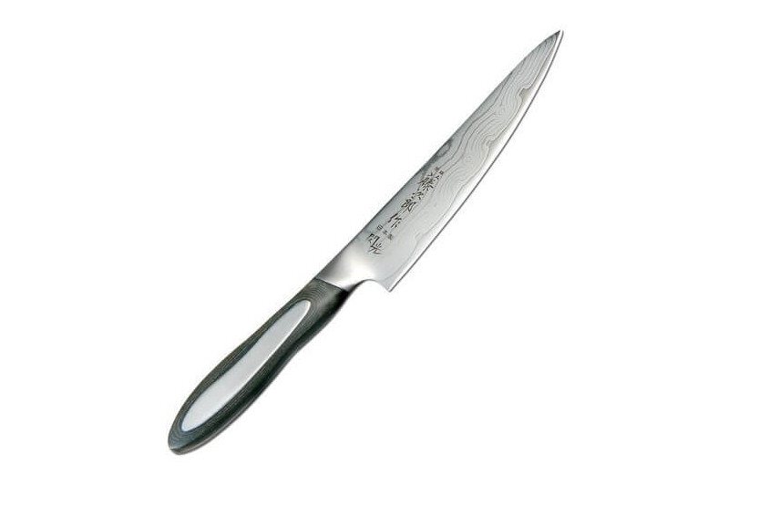 TOJIRO Flash universalkniv 15 cm damaskusblad