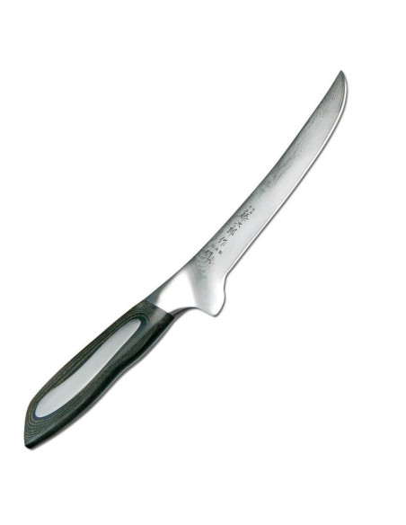 Faca de desossar TOJIRO Flash com lâmina de damasco de 15 cm