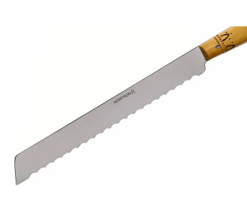 Nontron 87608 bread knife 19cm blade pyrographed boxwood handle 2