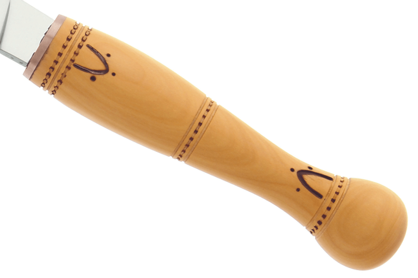 Nontron 7605 tartineurkniv 7 cm blad pyrografert buksbomskaft