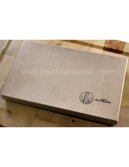 Set van 6 Au Nain Trappeur steakmessen met gekartelde lemmeten - Franse kwaliteit
