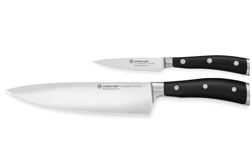 Sæt med 2 Wüsthof Classic Ikon-knive - office 9 cm + chef 20 cm