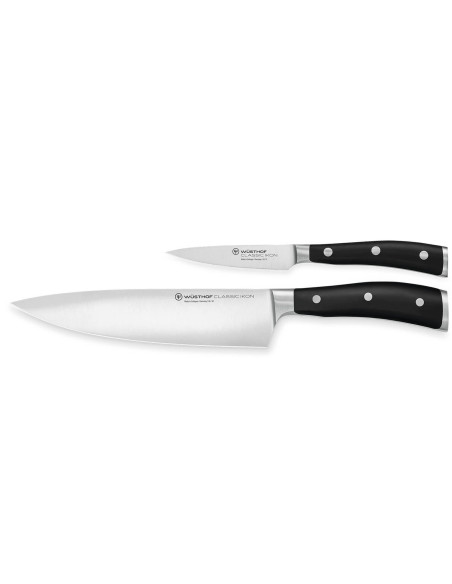 Set med 2 Wüsthof Classic Ikon-knivar - office 9cm + chef 20cm