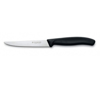 6 Victorinox pihviveitset 11cm terä musta kahva 2