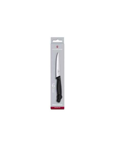 6 facas para bifes Victorinox, lâmina de 11 cm, cabo preto