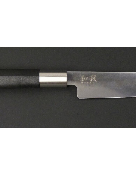 Conjunto de 3 facas Wasabi Black em caixa: Universal 10cm e 15cm e Santoku 16,5cm