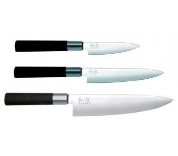 3 Kai Wasabi Black -veitsen sarja: ja 15cm ja Chef 20cm. 2