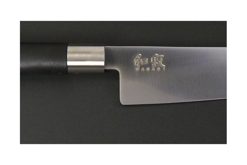 Sæt med 3 sorte Wasabi-knive: Universal 10 cm og 15 cm og Chef 20 cm