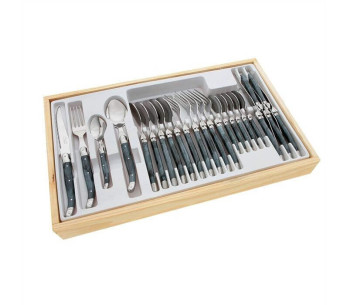 Laguiole 24-delers bestikksett Flame Grey Pradel Excellence