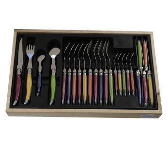 set di posate Laguiole 24 pezzi Pastel Pradel Excellence 2