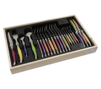 juego de cubiertos Laguiole 24 piezas Pastel Pradel Excellence