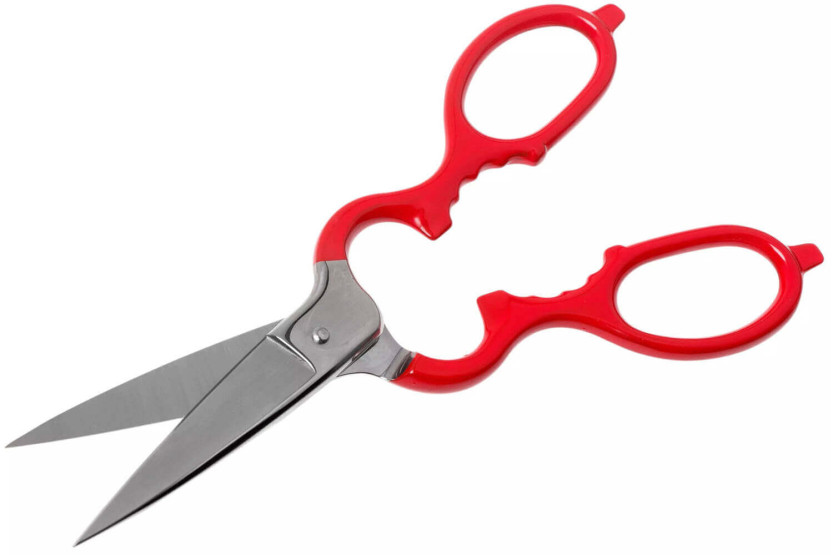 Tesoura de cozinha Wüsthof 21cm vermelha em aço inoxidável