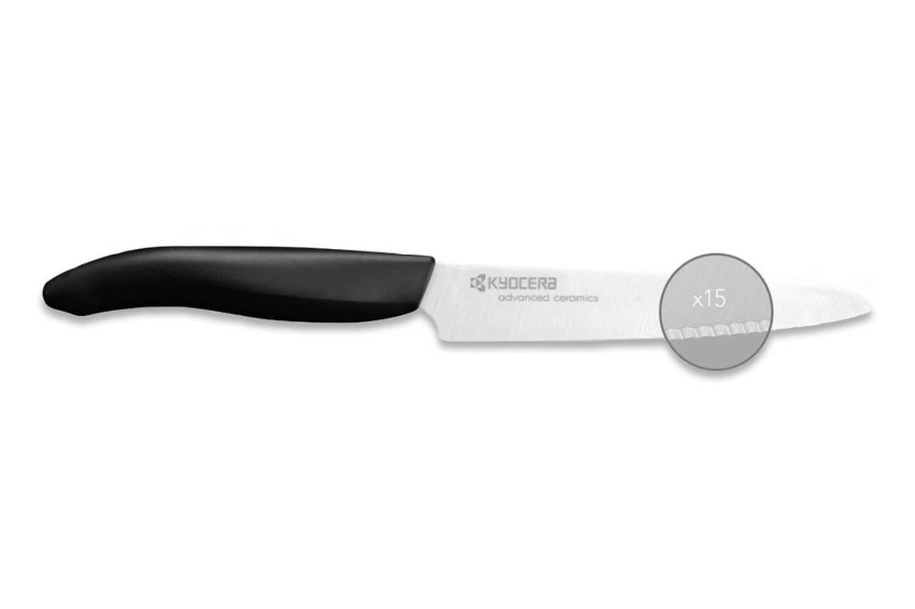 Kyocera 12,5 cm micro-denture keraaminen Universal veitsi musta kahva musta kahva