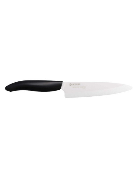 Faca universal Kyocera com lâmina de cerâmica de 13 cm e cabo preto