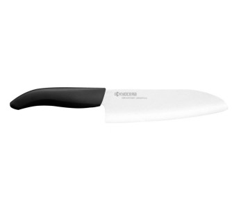Faca faca santoku Kyocera faca santoku lâmina de cerâmica de 16 cm, cabo preto