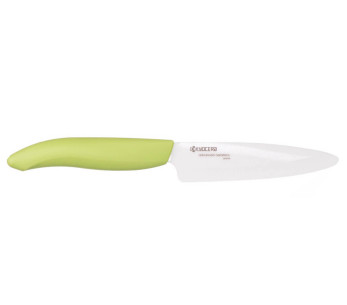 Kyocera kuorimaveitsi 11 cm keraaminen terä vihreä kahva
