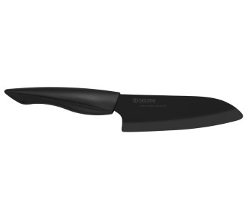 faca santoku Kyocera com lâmina de cerâmica preta de 14 cm