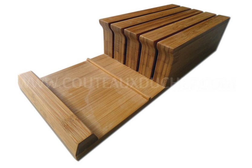 Kyocera ergonomic bamboo block for 4 knives