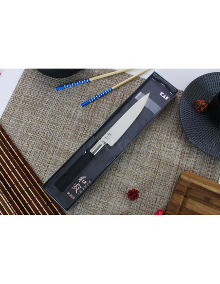 KAI Wasabi Negro cuchillo universal japonés cuchillo universal 15cm hoja