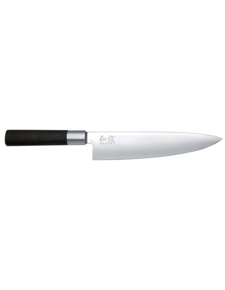 Faca de chef japonesa KAI Wasabi preta, lâmina de 20 cm