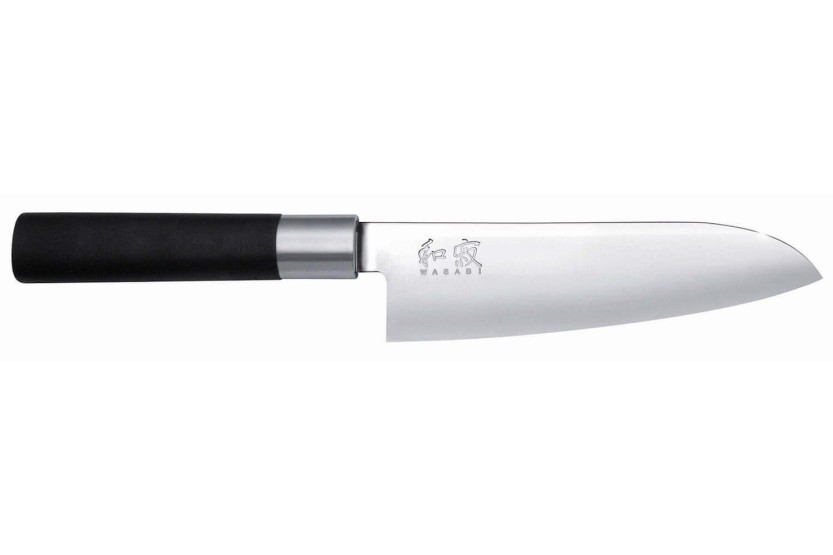 KAI Wasabi Musta Japanilainen santoku veitsi 16.5cm terä