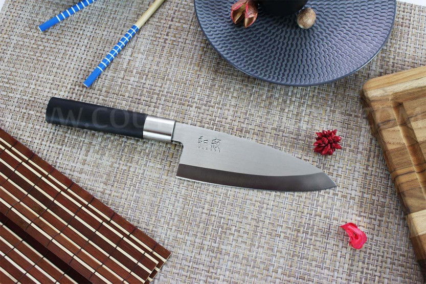 Japanisches Deba-Messer KAI Wasabi Black Klinge 15cm