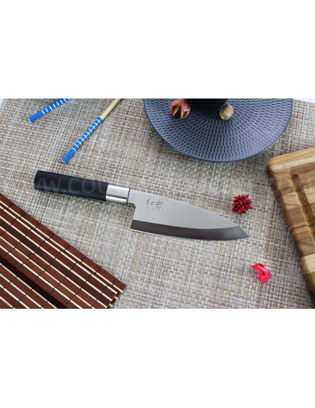 Japanisches Deba-Messer KAI Wasabi Black Klinge 15cm