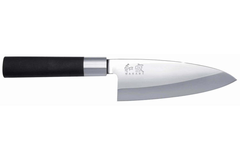 KAI Wasabi Sort Japansk Deba-kniv 15 cm blad