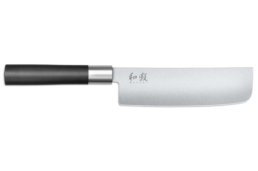 nakiri-kniv japonais KAI Wasabi Sort flad 16,5 cm