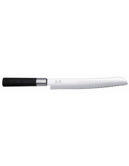 KAI Wasabi Negro Cuchillo de pan japonés Cuchillo de pan 23cm hoja dentada