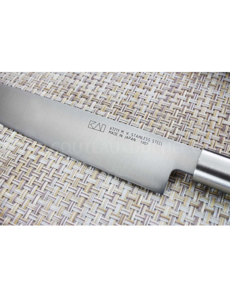 KAI Wasabi svart japansk Yanagiba-kniv 21 cm blad