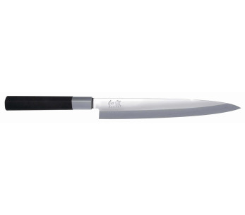 KAI Wasabi svart japansk Yanagiba-kniv 21 cm blad
